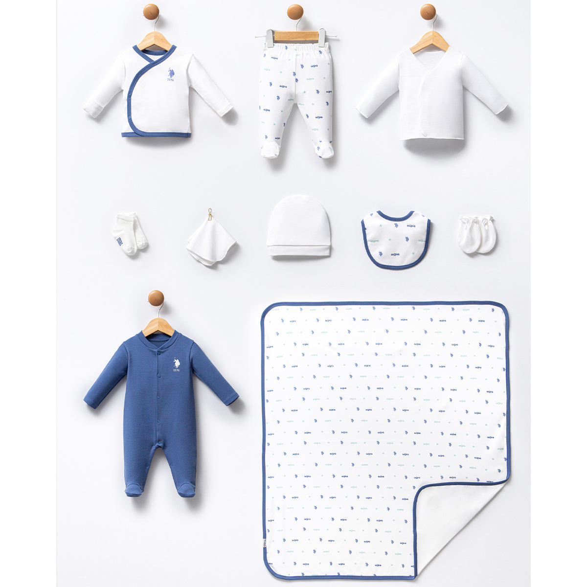 US POLO ERKEK 0-3 AY 10LU ZIBIN SET