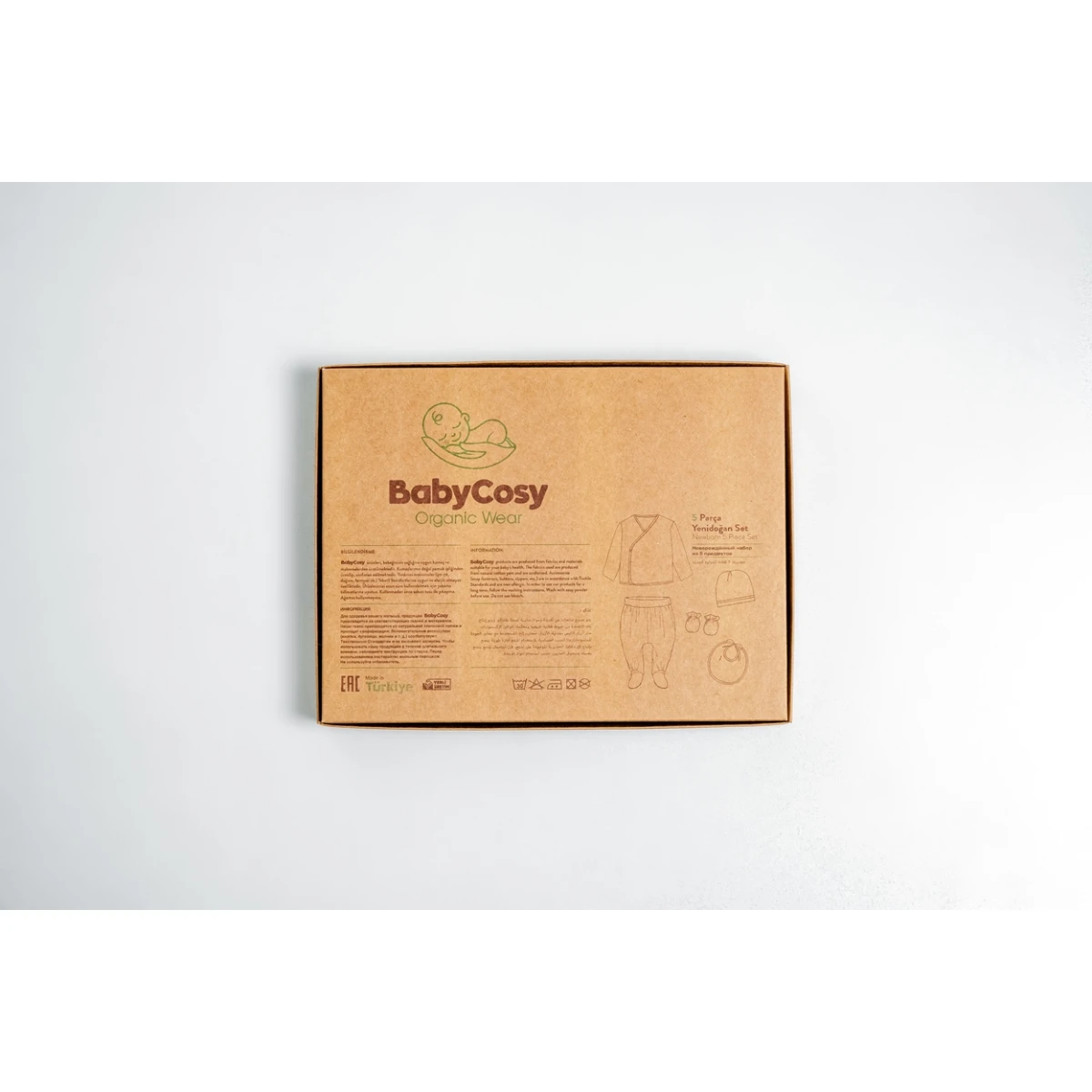BABYCOSY ORGANIC ERKEK 0-3 AY 5Lİ SET