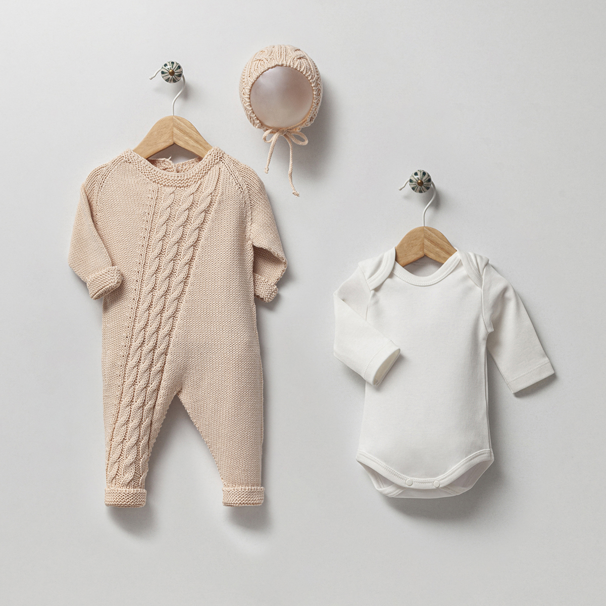 NİPPERLAND UNISEX 0-3 AY ÖNÜ SAÇ ÖRGÜLÜ TAKIM