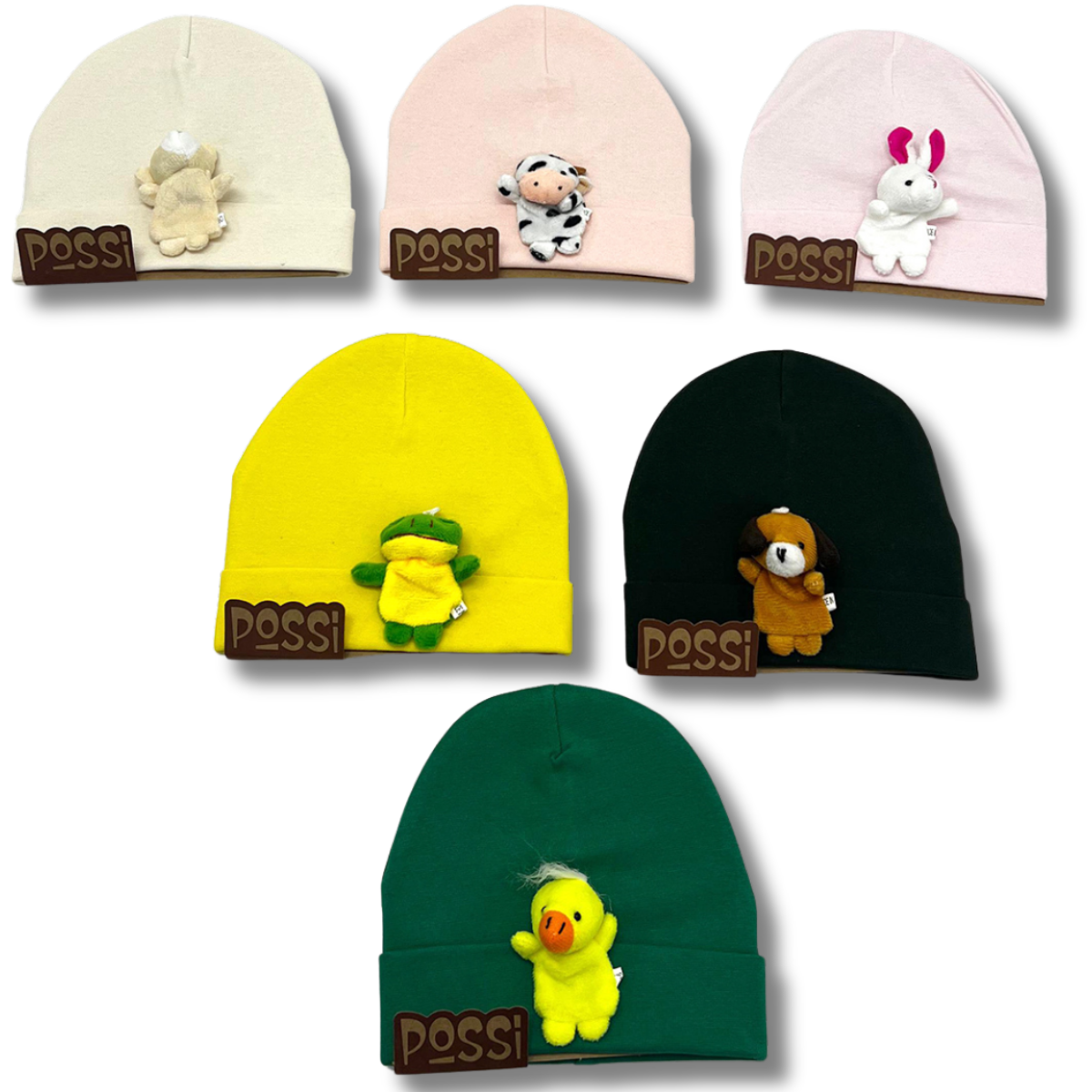 POSSİ UNISEX 2-5 YAŞ OYUNCAKLI LYC ŞAPKA 6LI