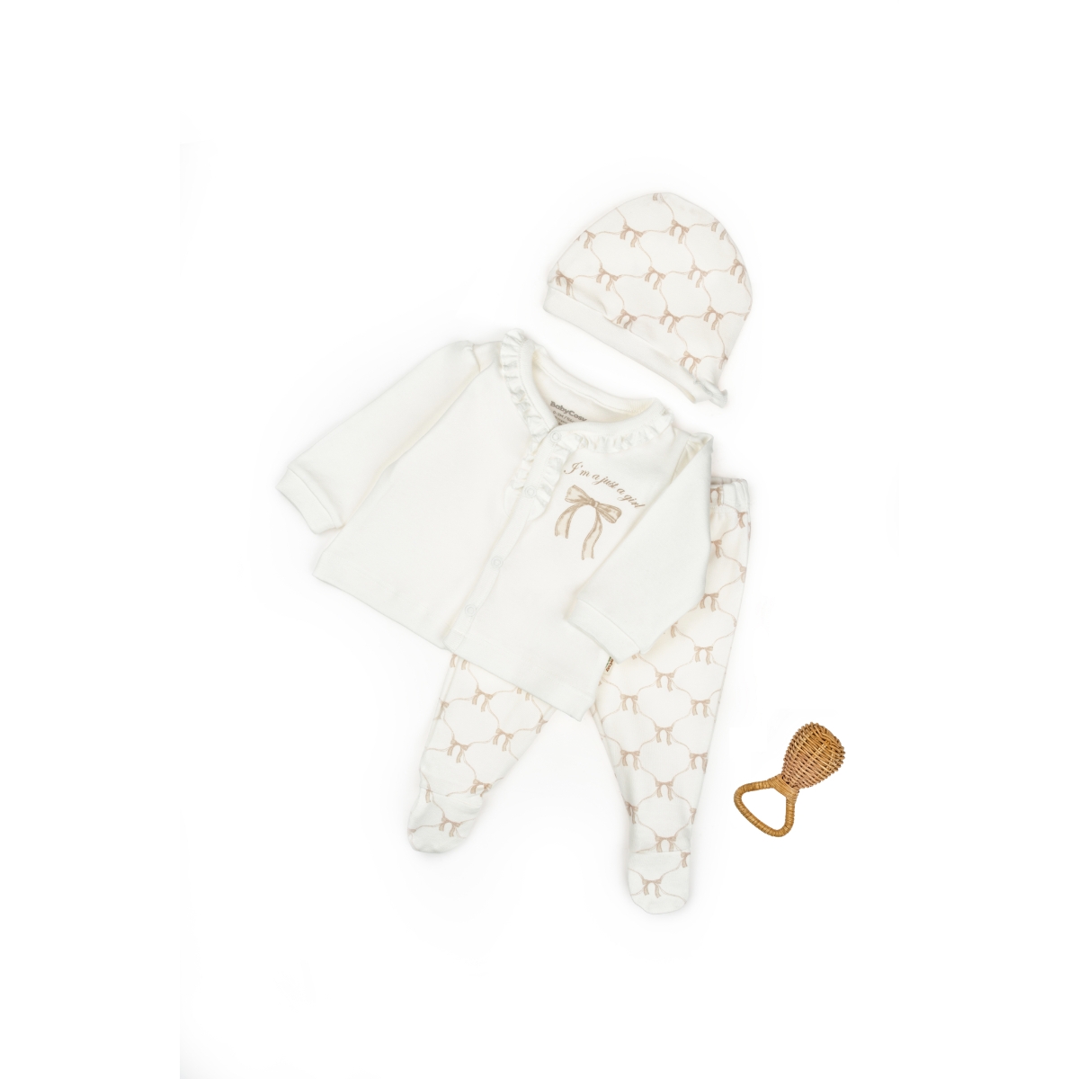 BABYCOSY KIZ 0/3-3/6 AY BOW 3LÜ SET