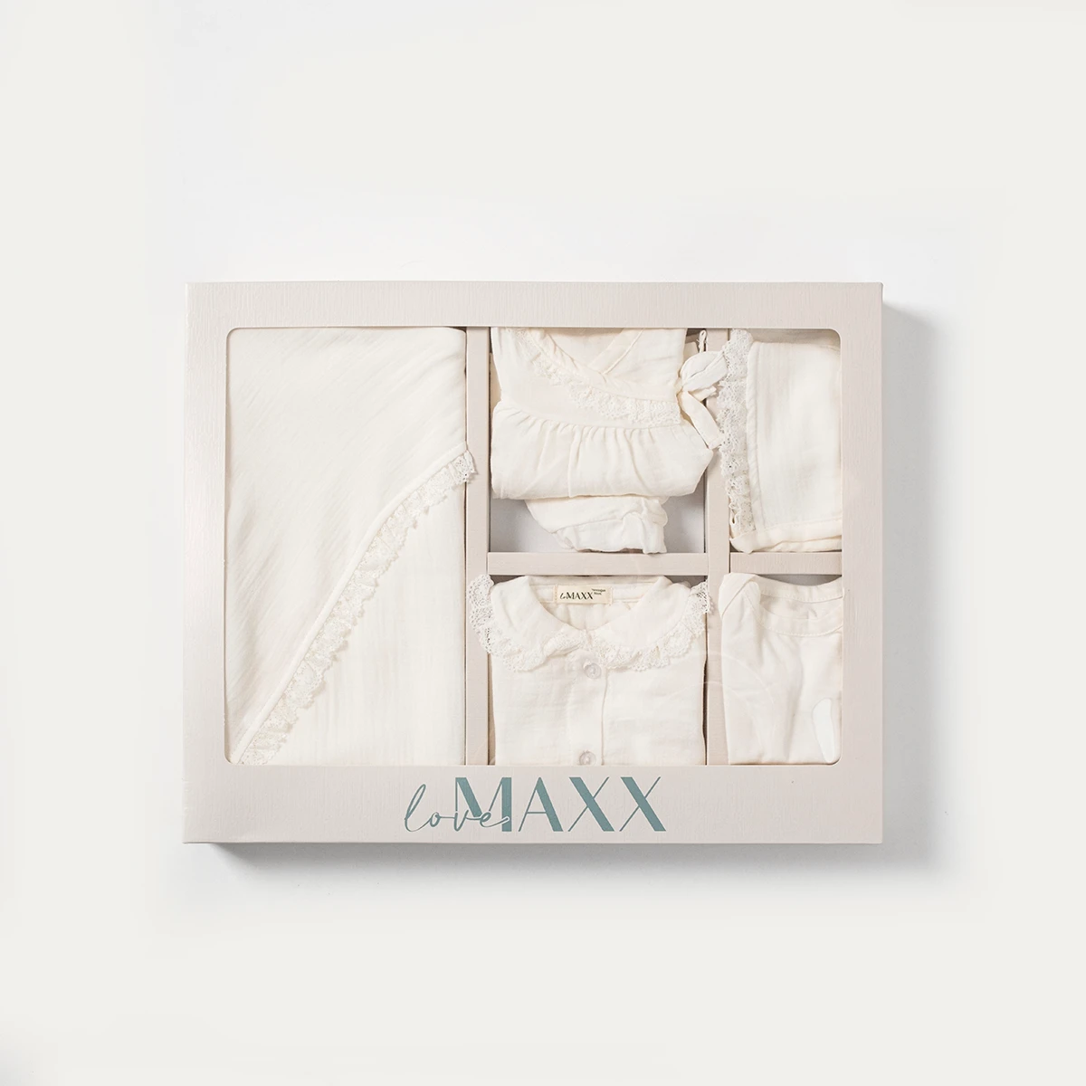 LOVEMAXX KIZ 0-3 AY FİSTOLU MÜSLİN 10LU SET
