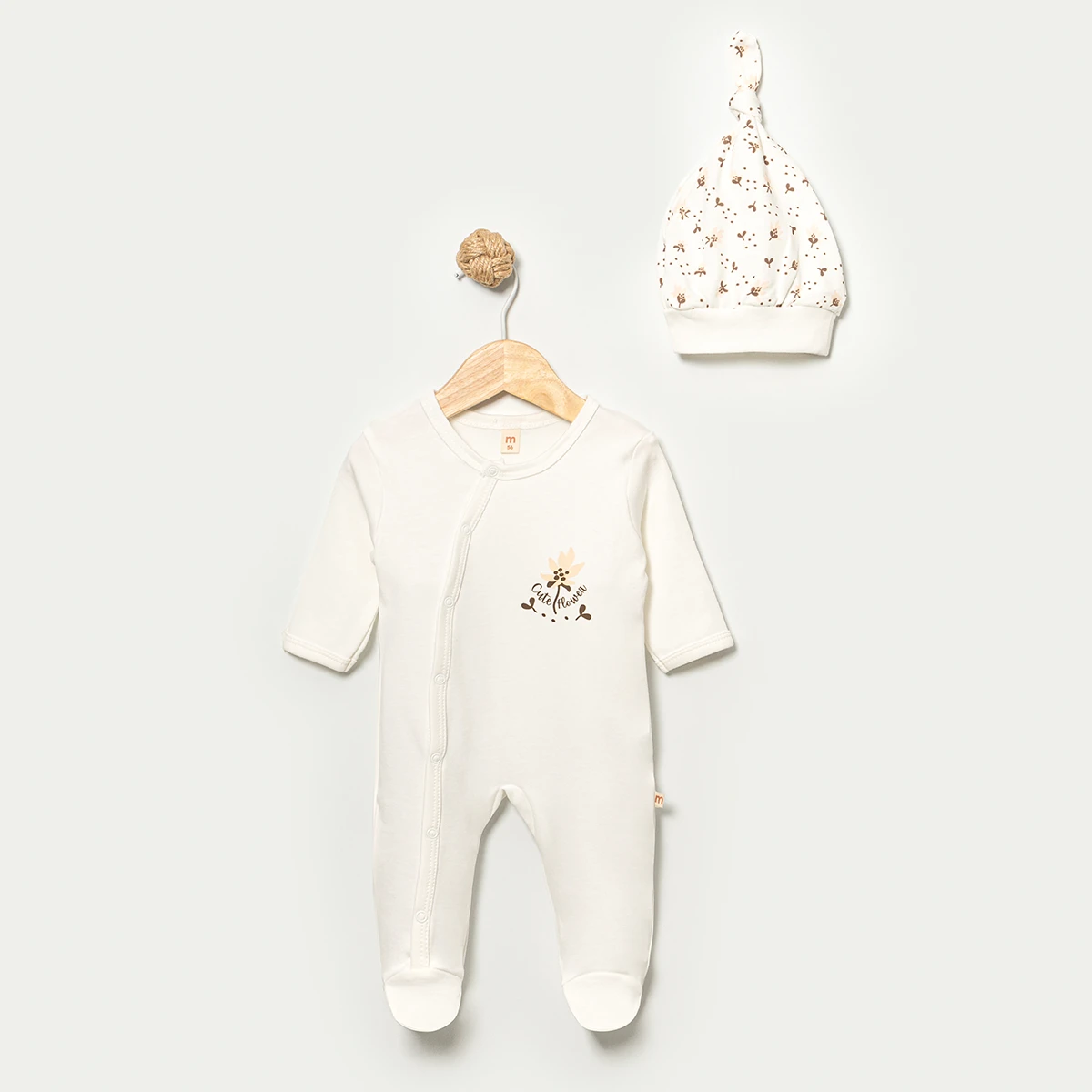 MİNİSSE KIZ 0/3-3/6 AY CUTE FLOWER 2Lİ TULUM