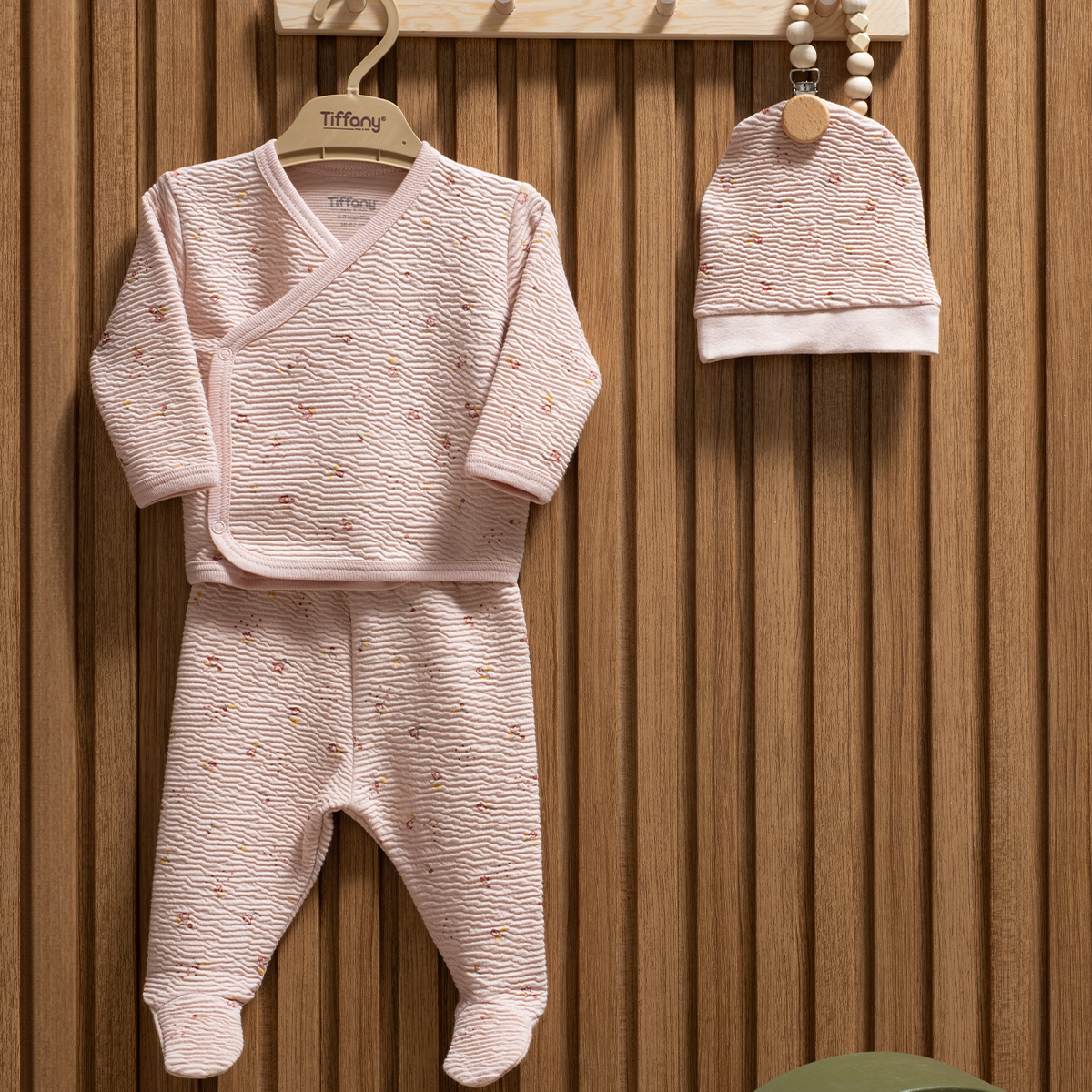 TİFFANY KIZ 0-3 AY ROSE 3LÜ SET