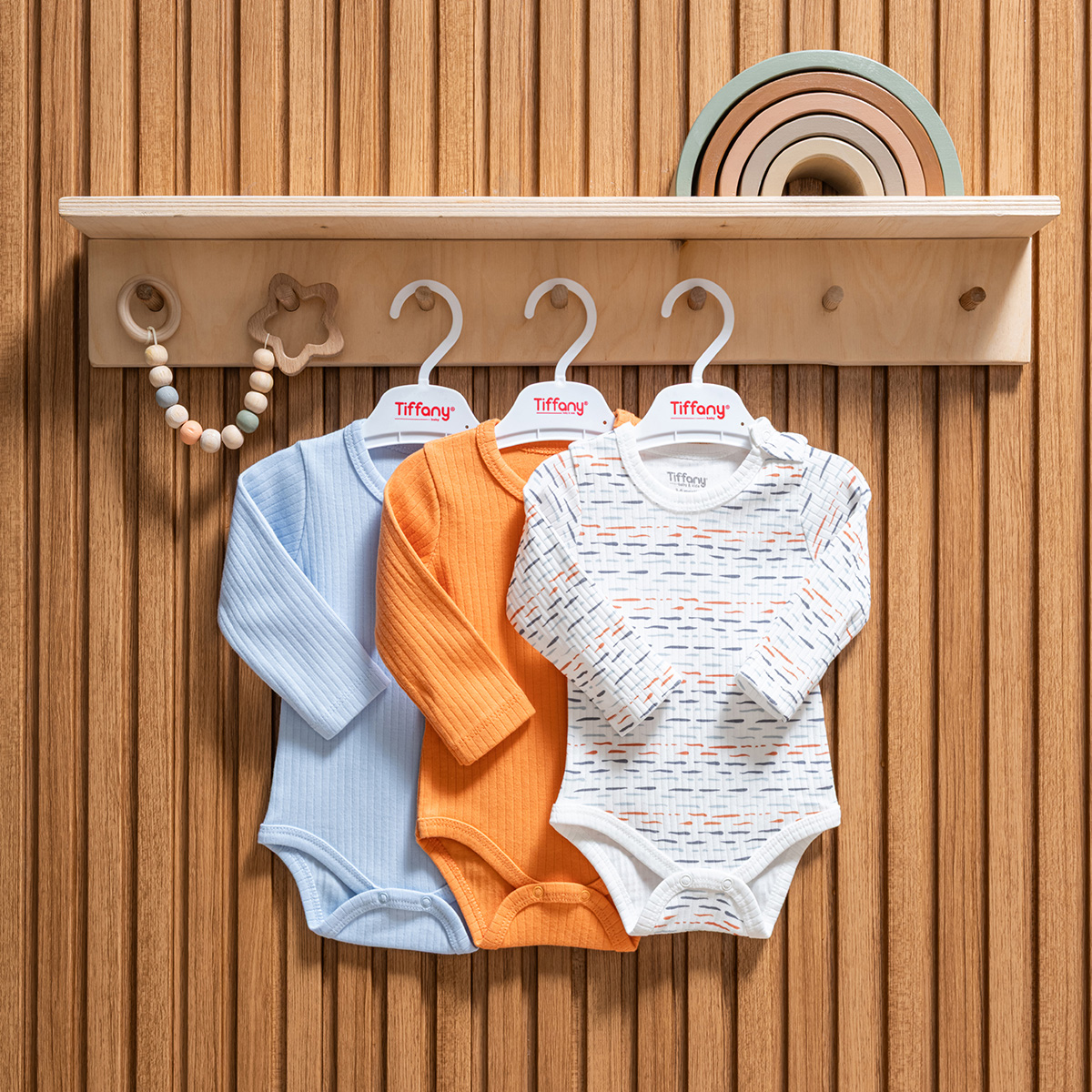 TİFFANY ERKEK 3-6-9-12-18-24 AY STRIPED 3LÜ BODY