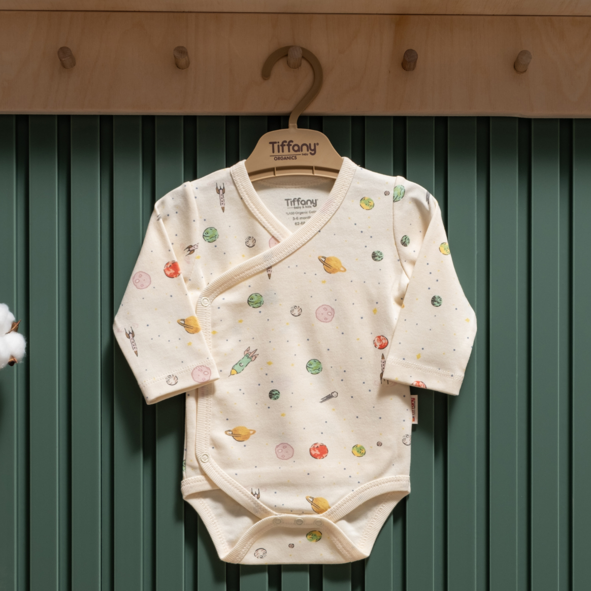TİFFANY UNISEX 3-6-9-12 AY SPACE KRUVAZE BODY