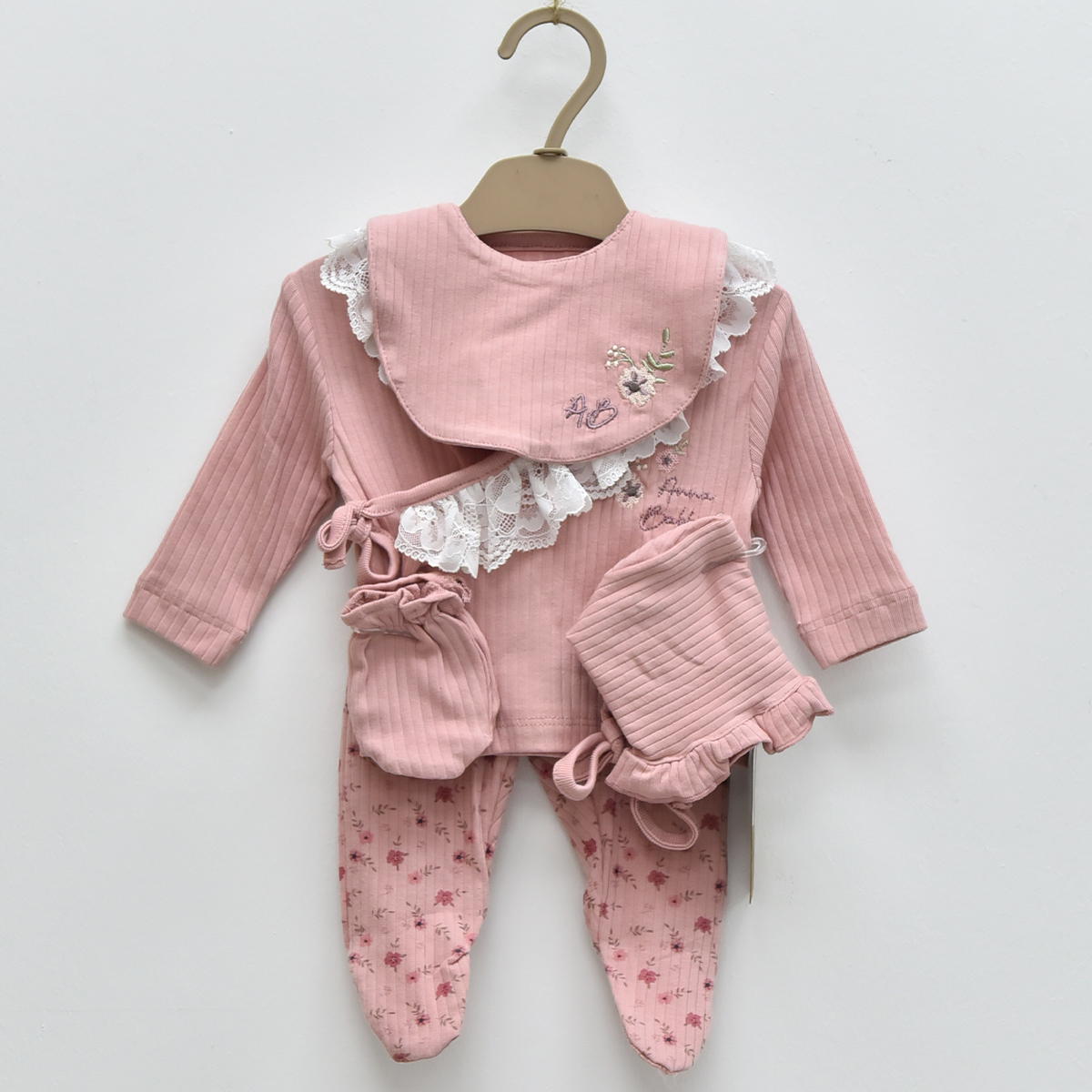 ANNA BABBA KIZ 0-3 AY TING FLOWERS 5Lİ SET
