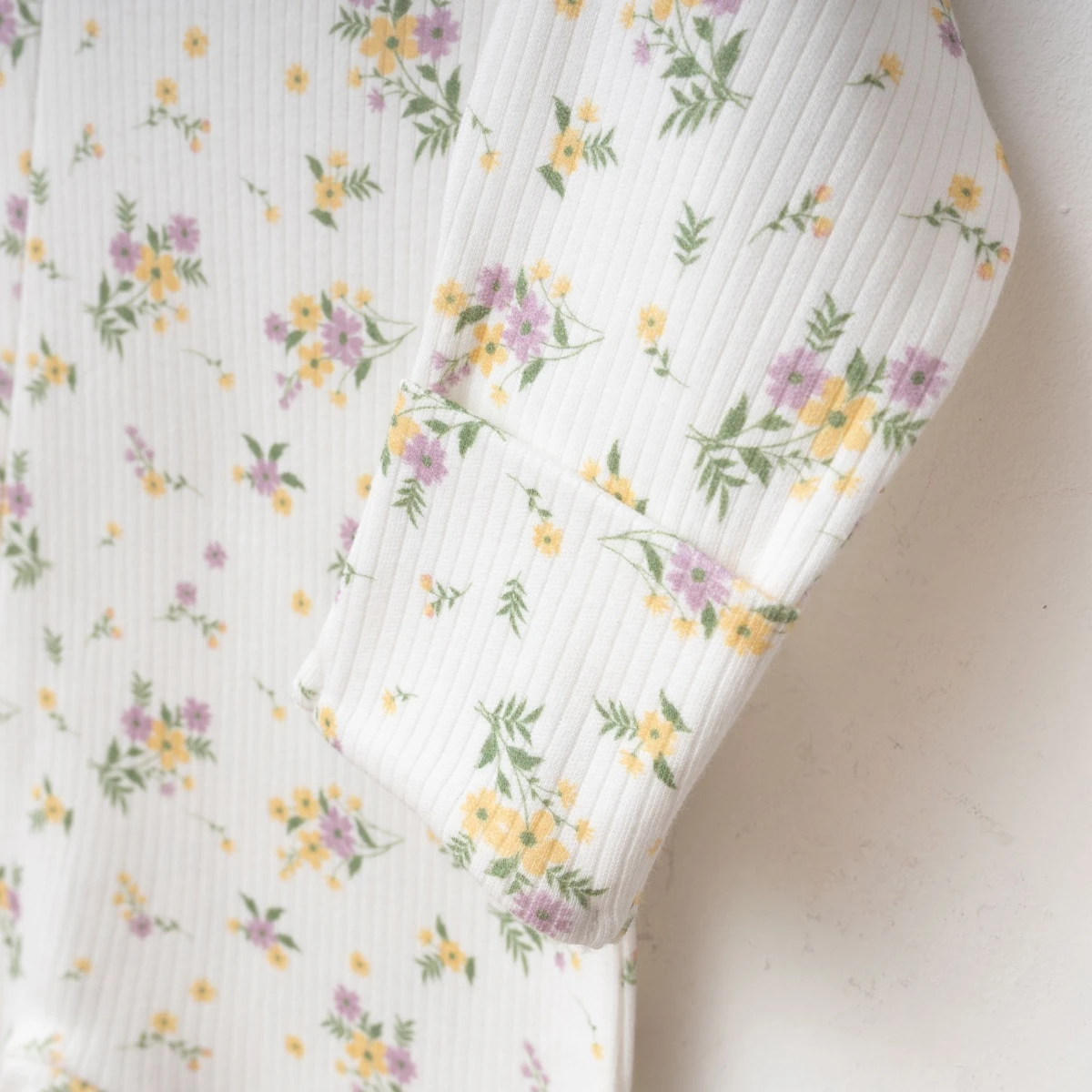 OBABY UNISEX 3-6-9 AY ÇİÇEKLİ FERMUARLI TULUM