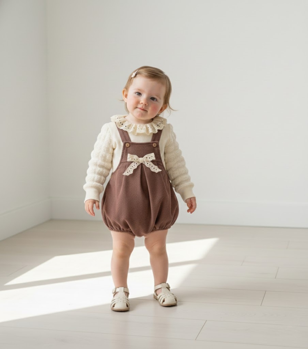 MİNİ CAYZEN KIZ 3-6-9-12 AY BELLA LACE ROMPER