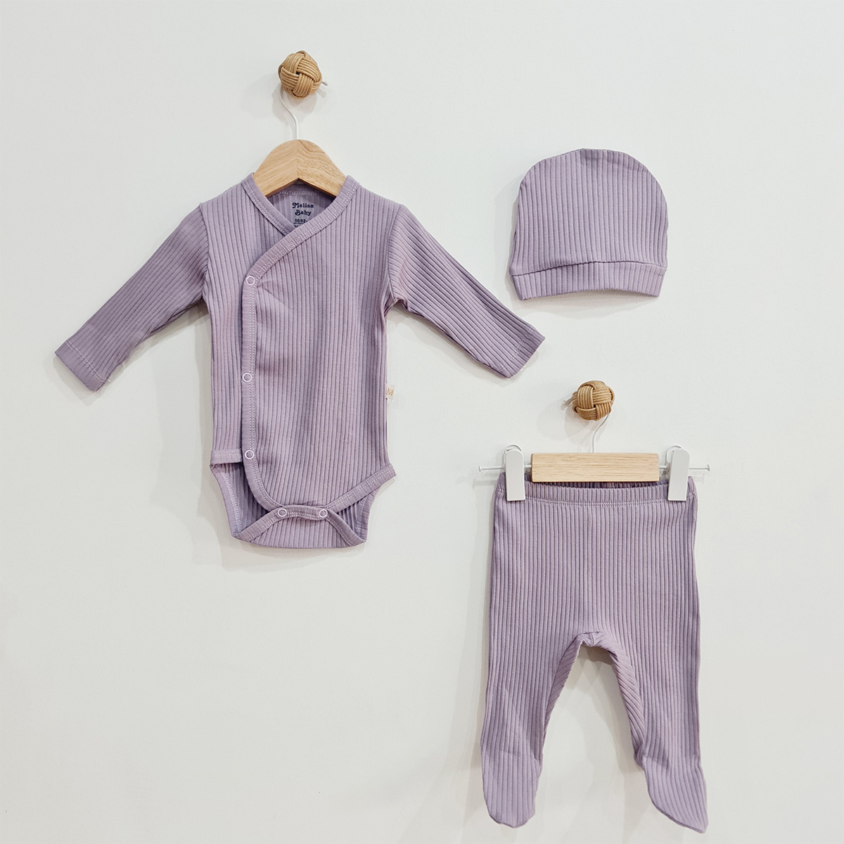 MELİSA KIZ 0/3-3/6 AY ŞAPKALI KRUVAZE TAKIM