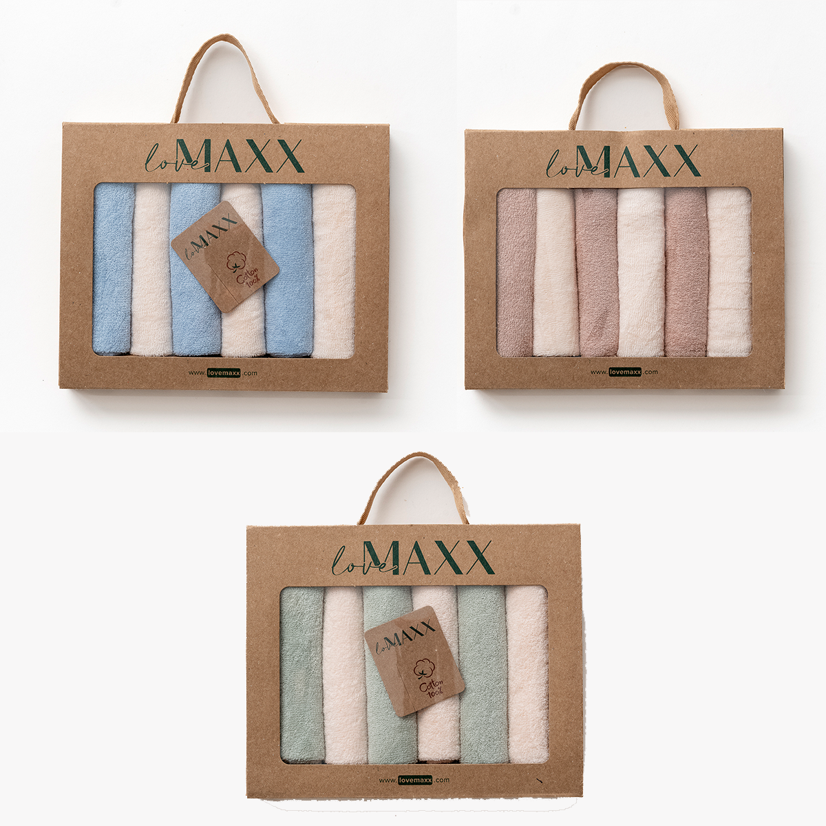 LOVEMAXX UNISEX 6LI HAVLU AĞIZ MENDİLİ