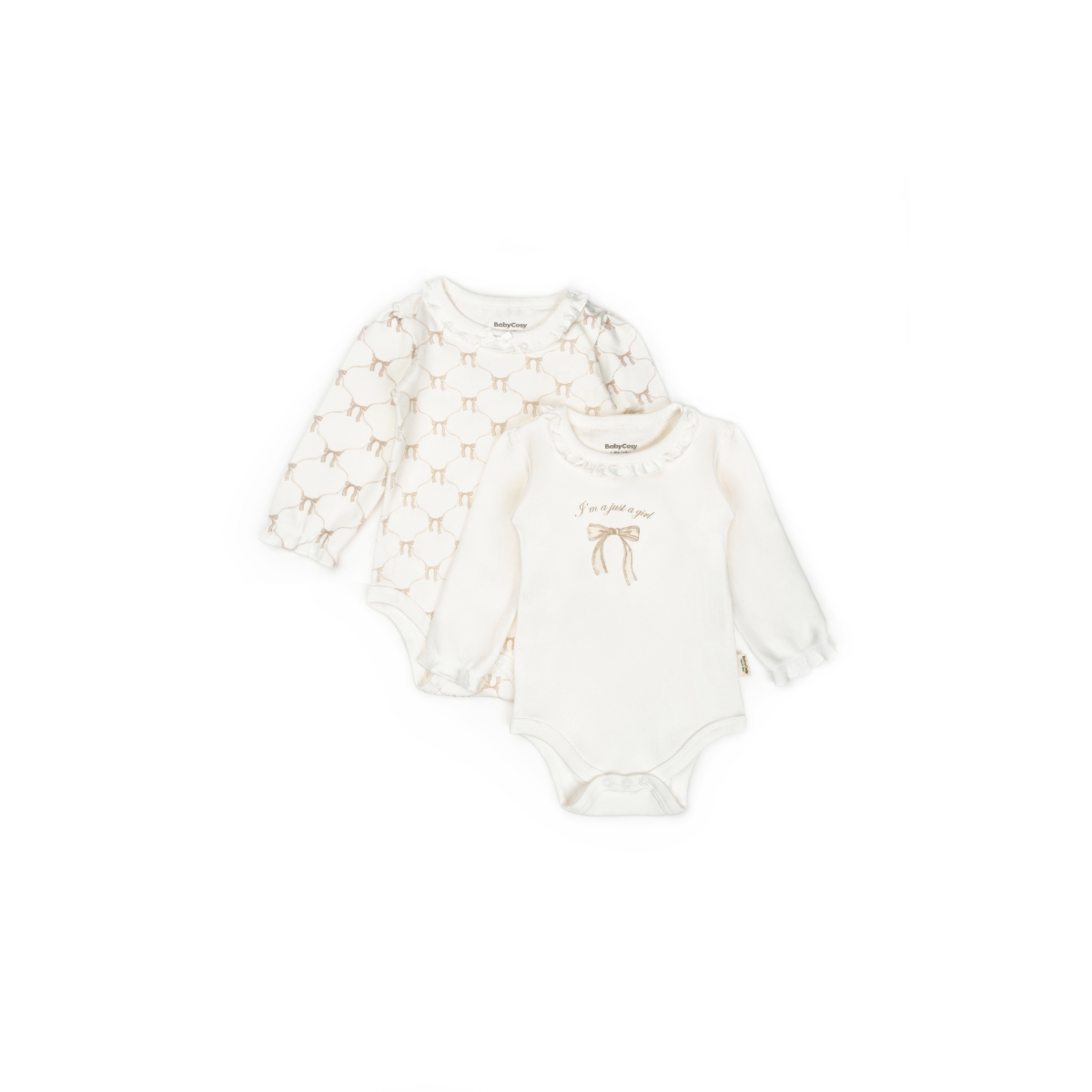 BABYCOSY KIZ 6-9-12-18-24 AY BOW UZUNKOL 2Lİ BODY