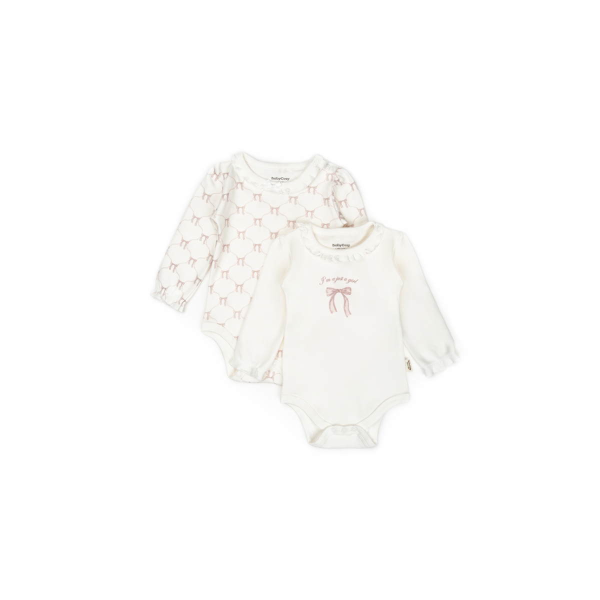 BABYCOSY KIZ 6-9-12-18-24 AY BOW UZUNKOL 2Lİ BODY