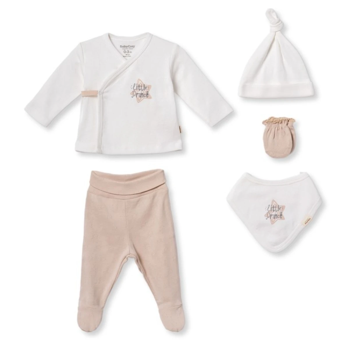 BABYCOSY ORGANIC ERKEK 0-3 AY 5Lİ SET