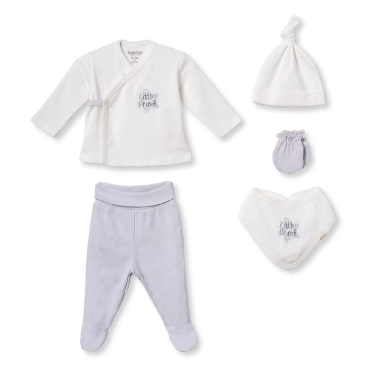 BABYCOSY ORGANIC ERKEK 0-3 AY 5Lİ SET