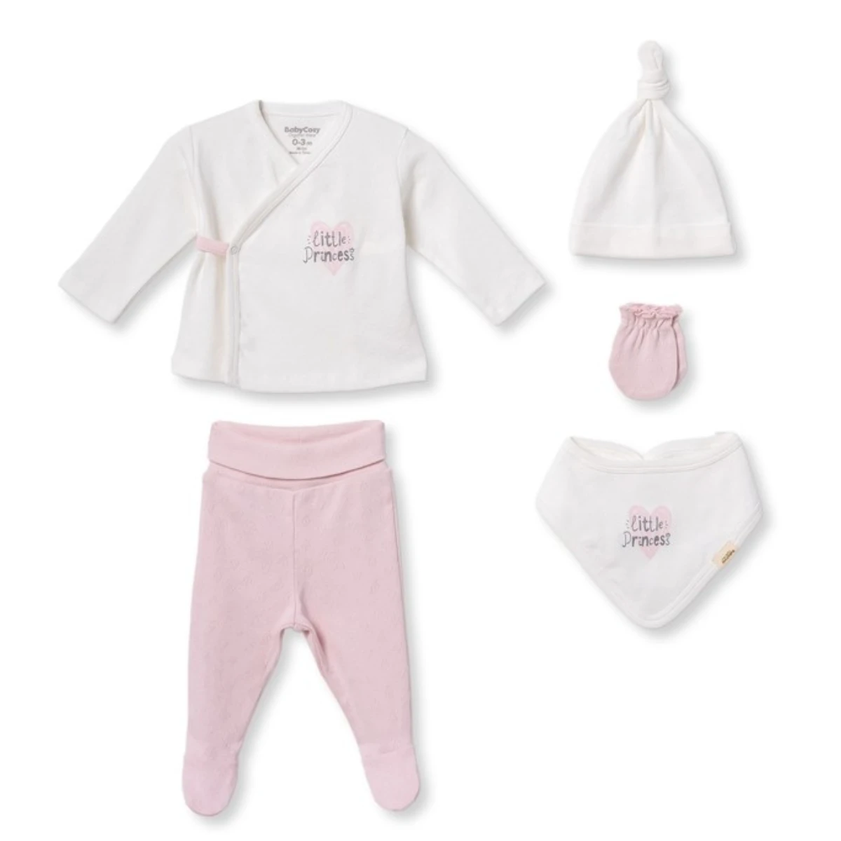 BABYCOSY ORGANIC KIZ 0-3 AY 5Lİ SET