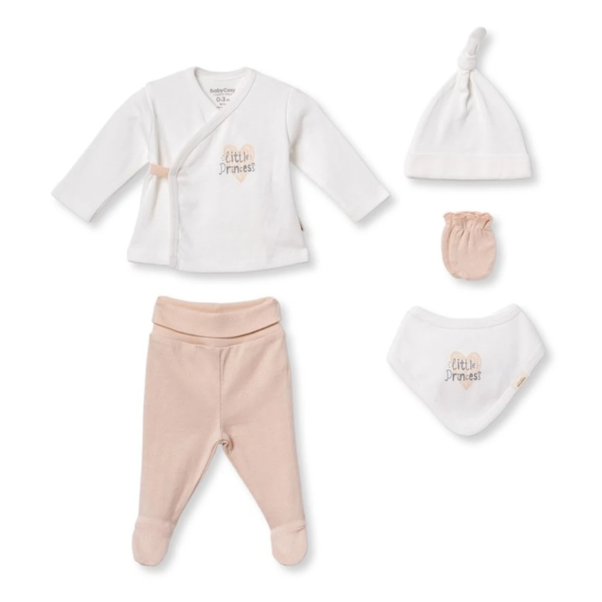 BABYCOSY ORGANIC KIZ 0-3 AY 5Lİ SET