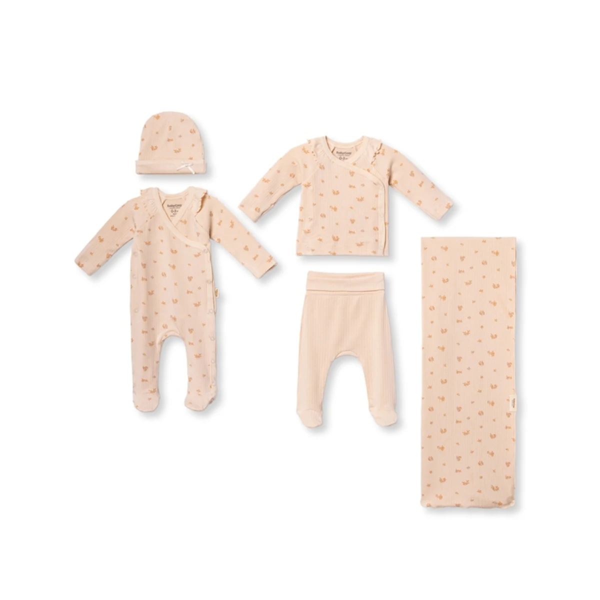 BABYCOSY ORGANIC KIZ 0-3 AY 5Lİ SET