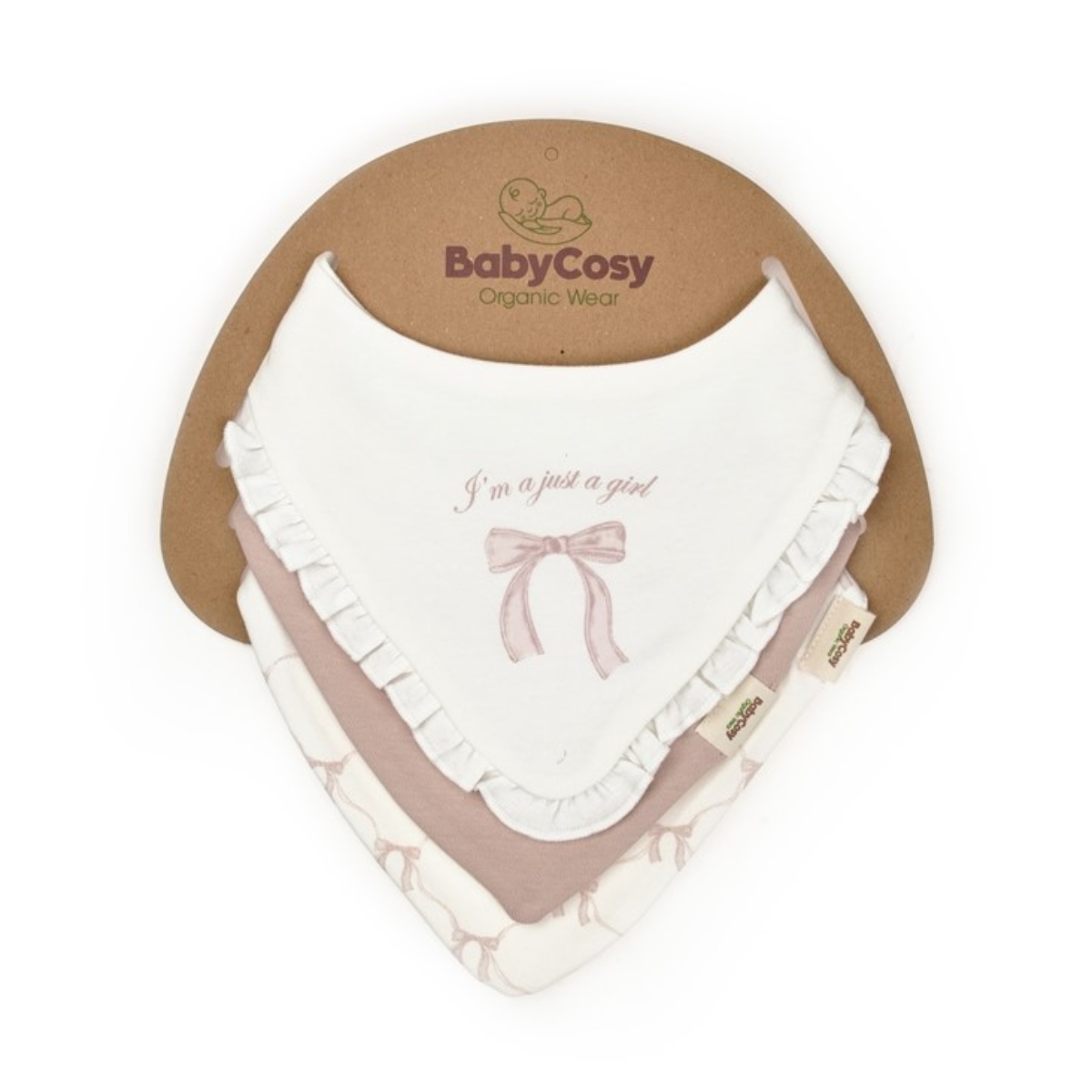BABYCOSY ORGANIC KIZ 0-6 AY BOW 3LÜ FULAR