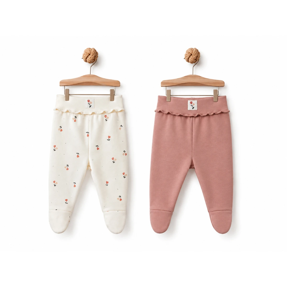 BABYCOSY ORGANIC KIZ 1-3 AY 2 PCS FOOTED PANTS