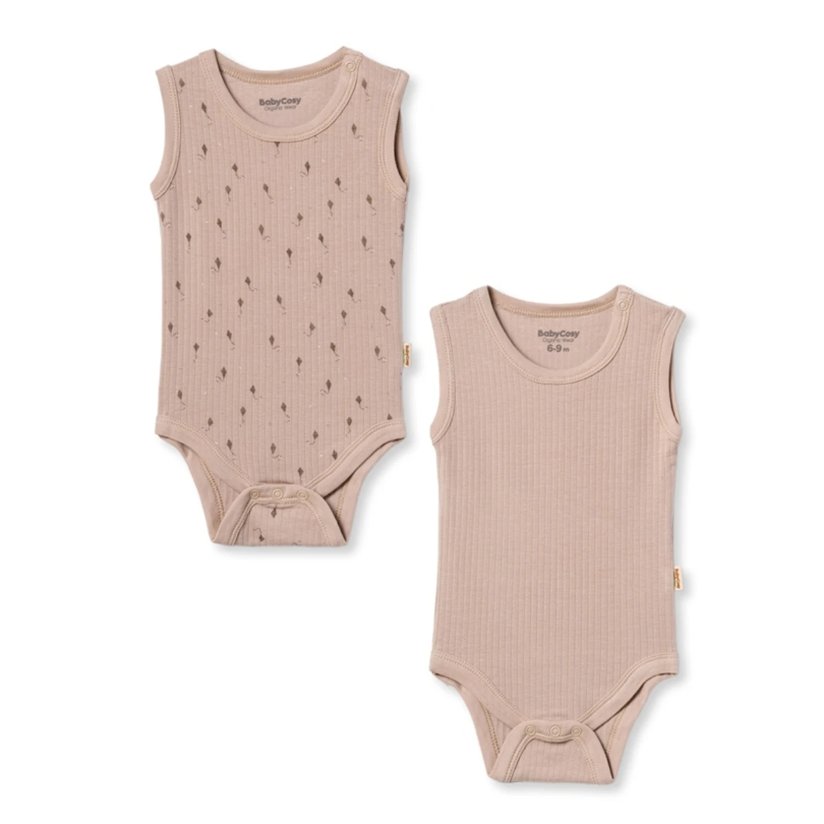 BABYCOSY ORGANIC UNISEX 0-24 AY KOLSUZ 2Lİ BODY