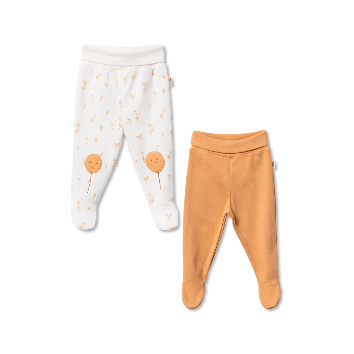 BABYCOSY ORGANIC UNISEX 0-3 AY 2Lİ PATİKLİ PANTALO