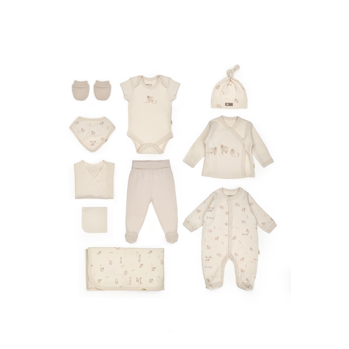 BABYCOSY ORGANIC UNISEX 0-3 AY LAMB 10LU SET