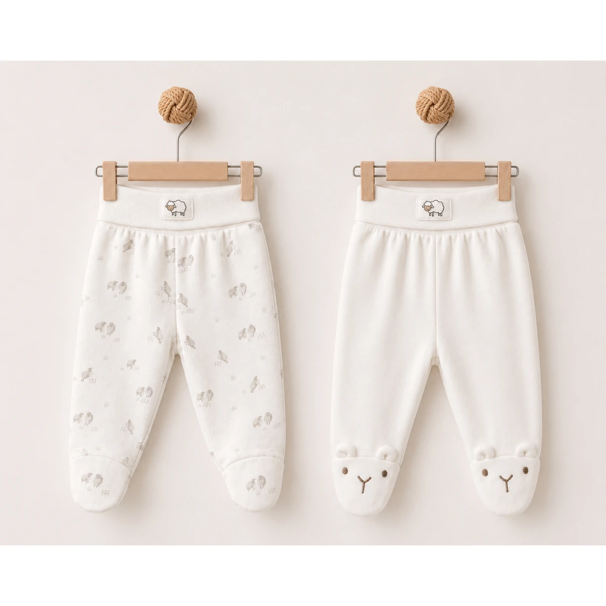 BABYCOSY ORGANIC UNISEX 1-24 AY 2 PCS FOOTED PANTS