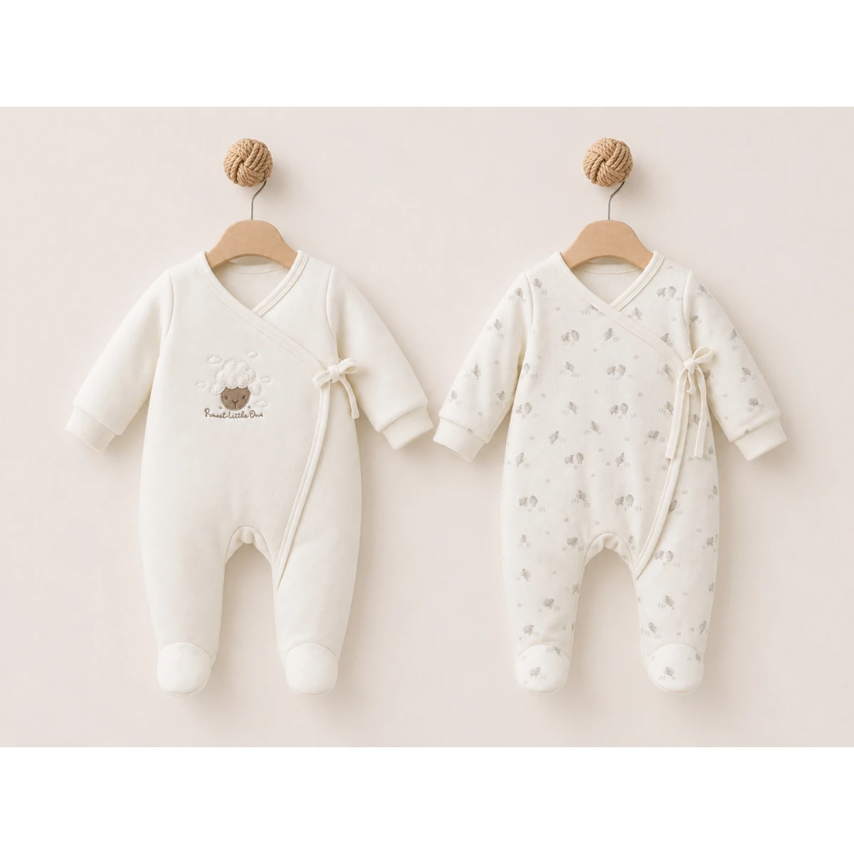 BABYCOSY ORGANIC UNISEX 1-3 AY 2 PCS FOOTED ROMPER