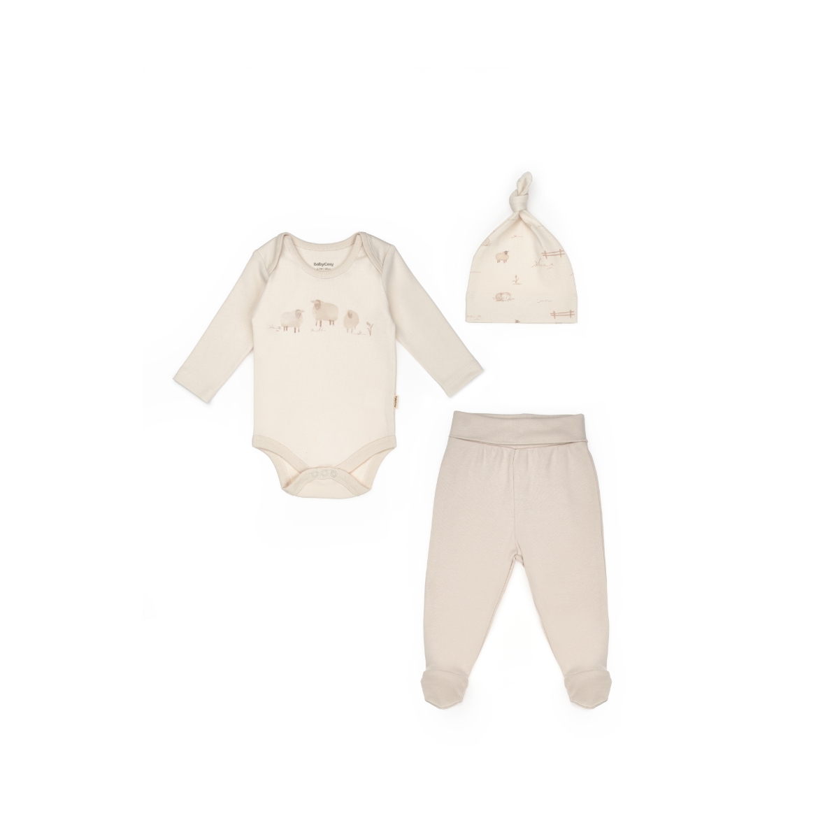 BABYCOSY ORGANIC UNISEX 3-6 AY LAMB 3LÜ TAKIM
