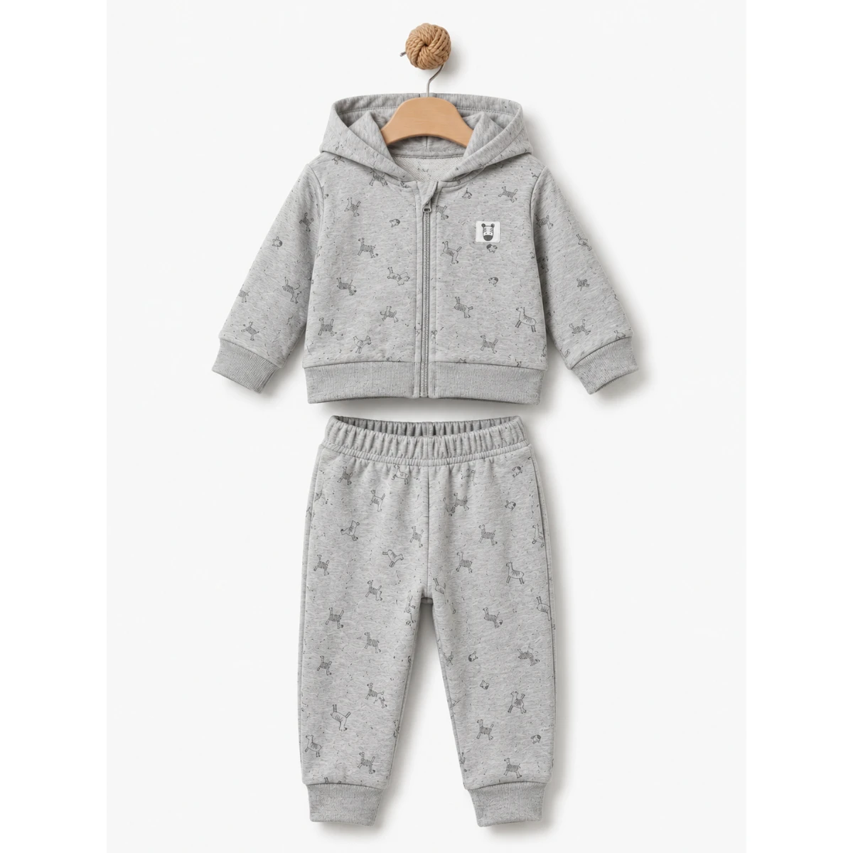BABYCOSY ORGANIC UNISEX 6-24 AY HOODED JACKET&PANT