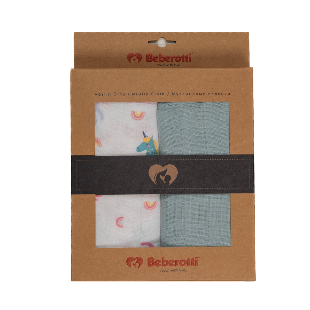 BEBEROTTİ UNISEX 75*90 CM MÜSLİN 2Lİ BATTANİYE