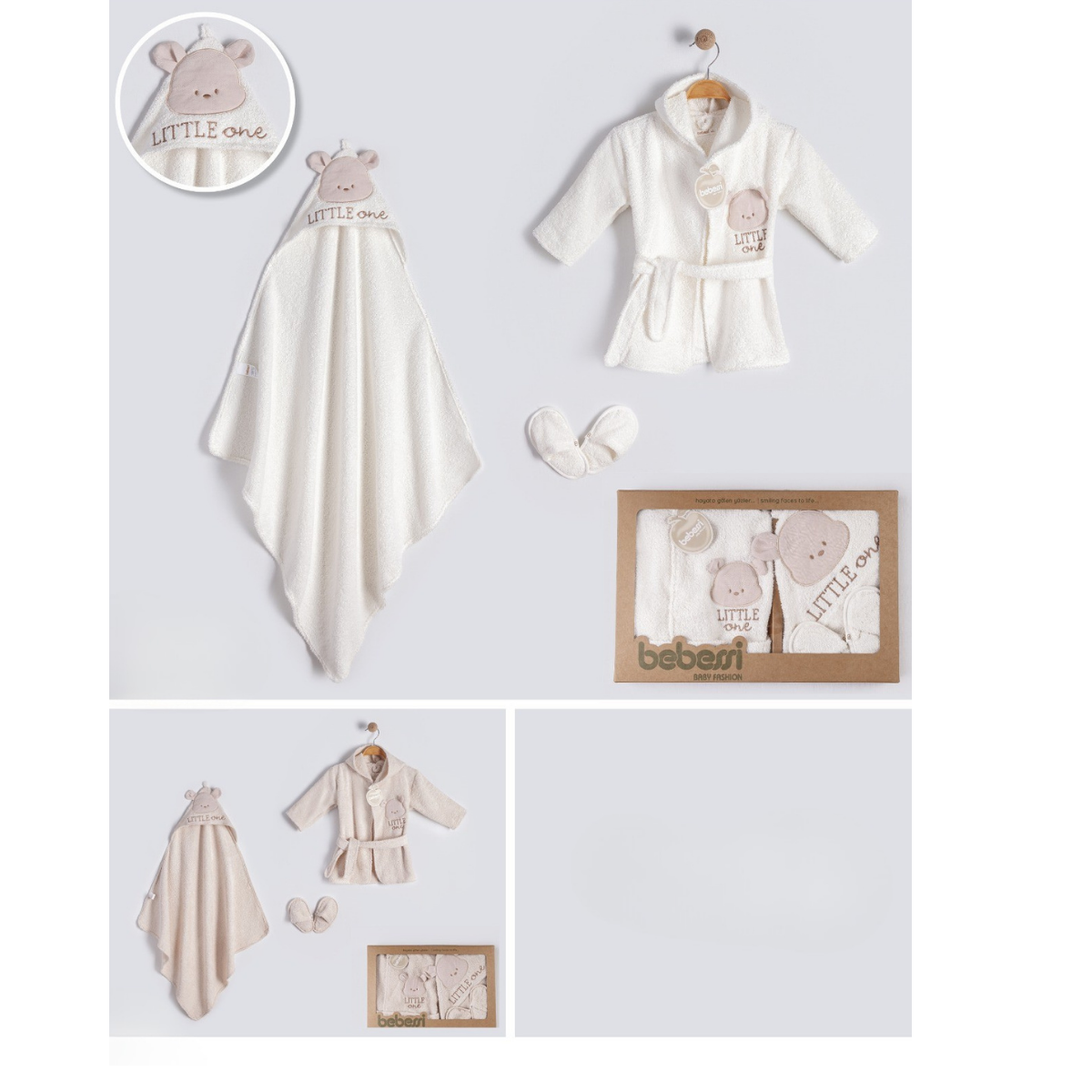 BEBESSİ ERKEK 0-12 AY LITTLE BEAR KUTULU BORNOZ