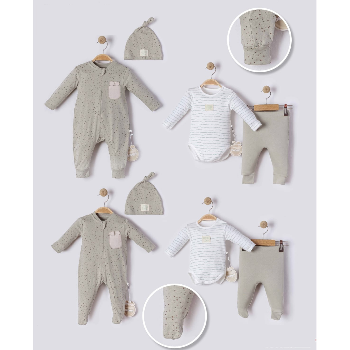 BEBESSİ ERKEK 3-6-9-12 AY LITTLE ONE 4LÜ TAKIM
