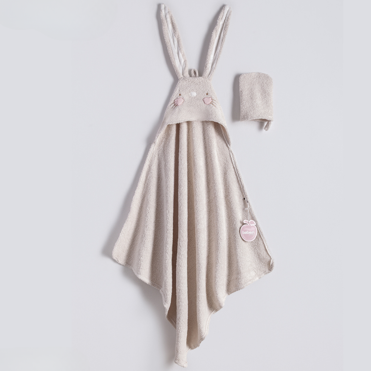 BEBESSİ KIZ 85*90 CM BUNNY SİLGİ HAVLU 2Lİ SERİ