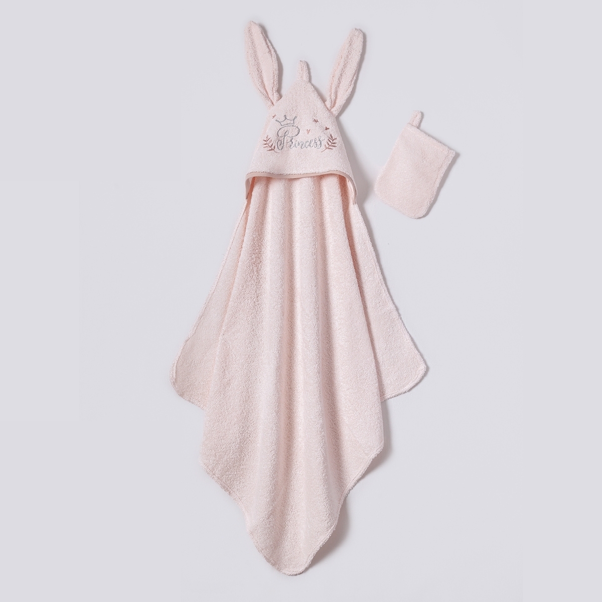 BEBESSİ KIZ PRINCESS DOKUMA HAVLU 2Lİ SERİ