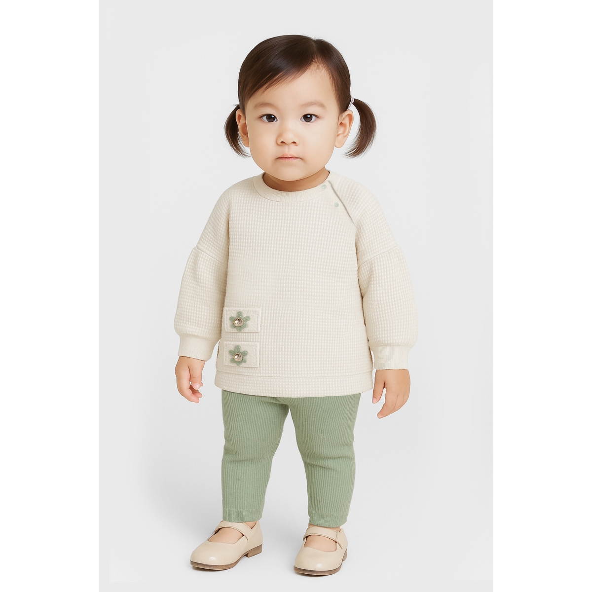 BEYAZ BEBEK ERKEK 9-24 AY JAKARLI 2İPLİ KIZ TAKIM