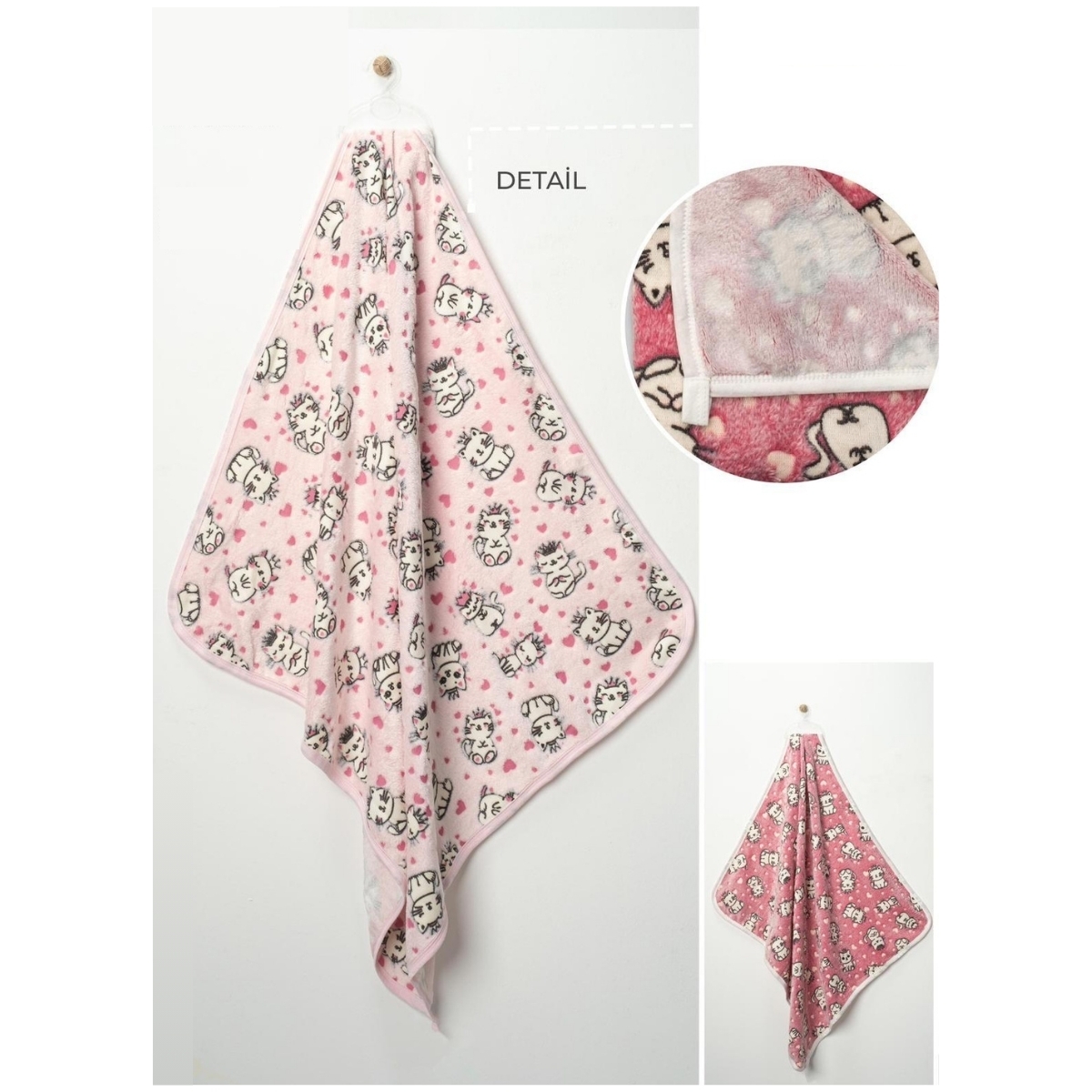 BUUDE KIZ 90*100 CM KEDİ WELSOFT BATTANİYE