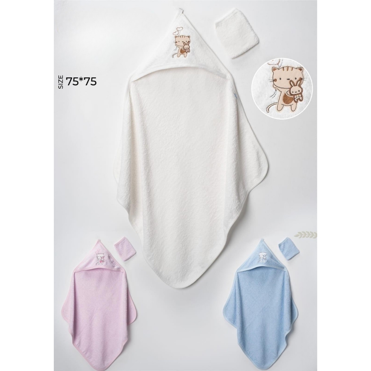 BUUDE UNISEX BALONLU KEDİ SİLGİ HAVLU