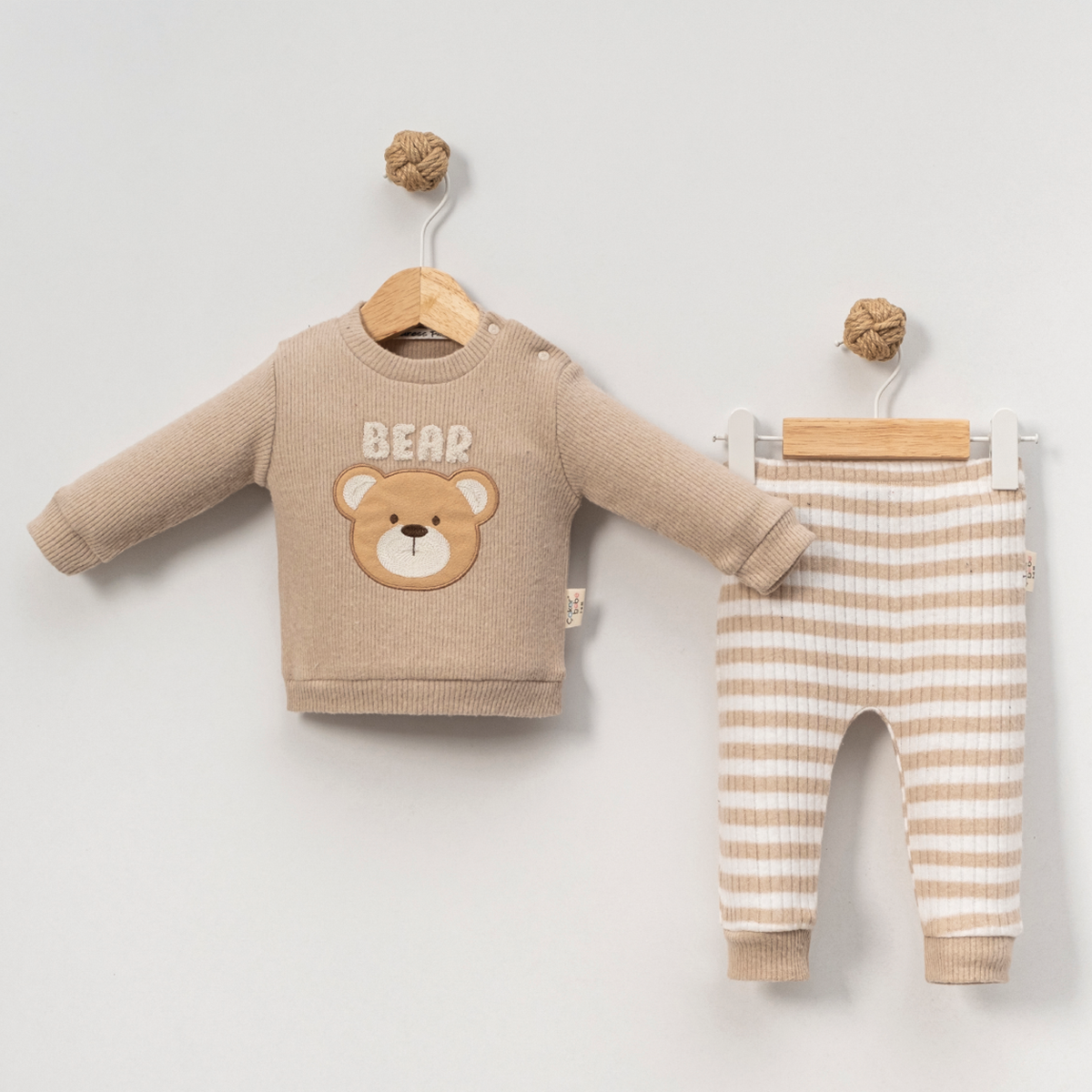 ÇAKAR BEBE ERKEK 6-9-12-18 AY BEAR NAKISLI 2Lİ TKM