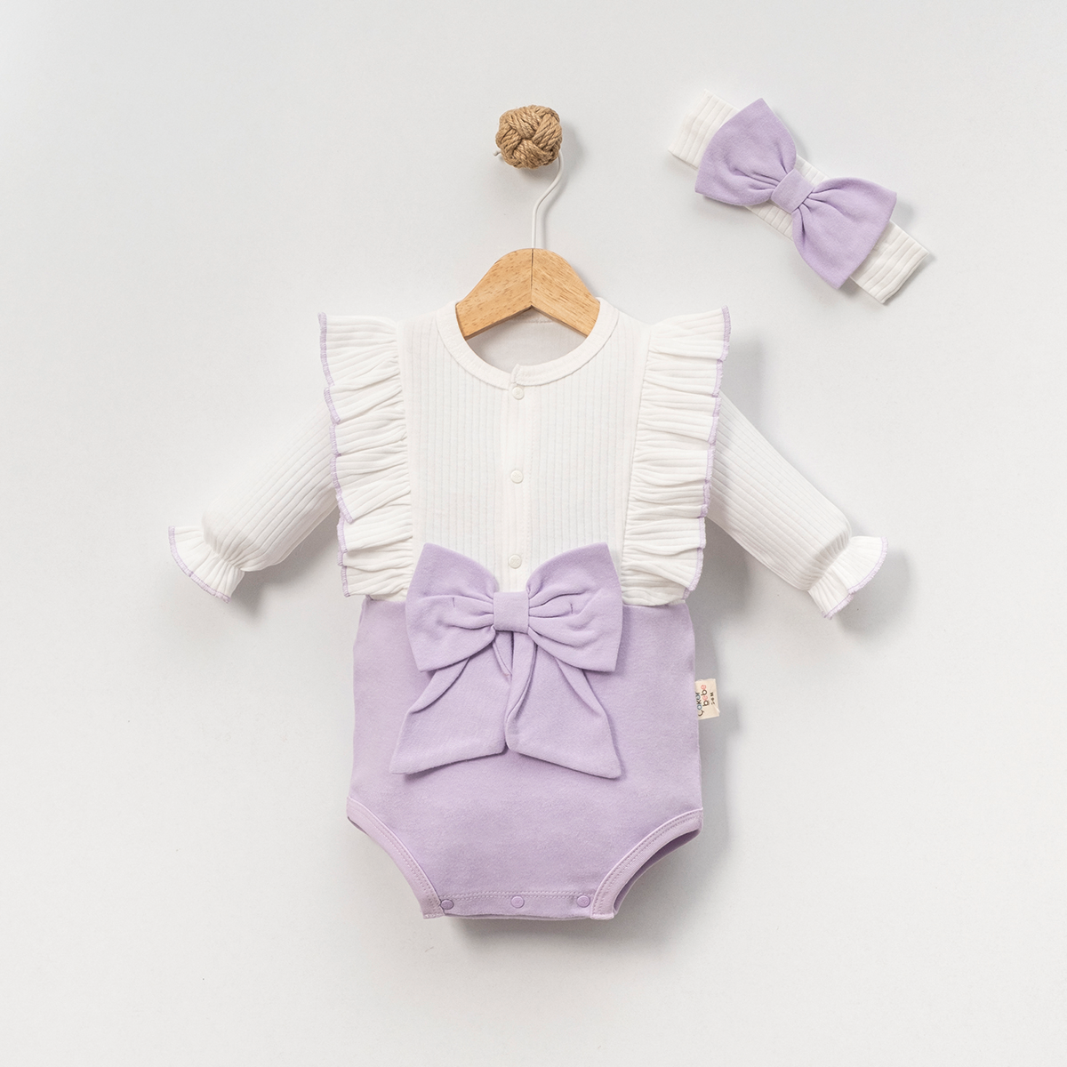 ÇAKAR BEBE KIZ 6-9-12-18 AY BÜYÜK FİYONKLU ROMPER
