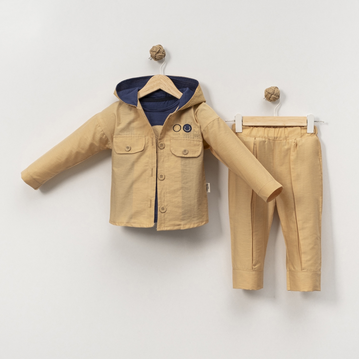 CANCUNO ERKEK 9-12-18 AY CEKETLİ GÜLEN YÜZ NAKIŞLI