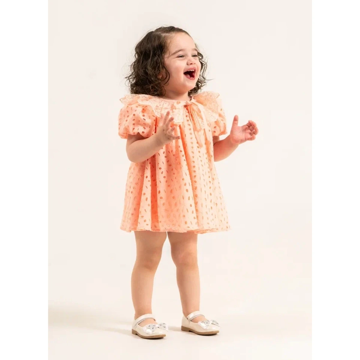COCOSİSS KIZ 6-24 AY PAMUK BRODELİ HAYAL ELBİSE