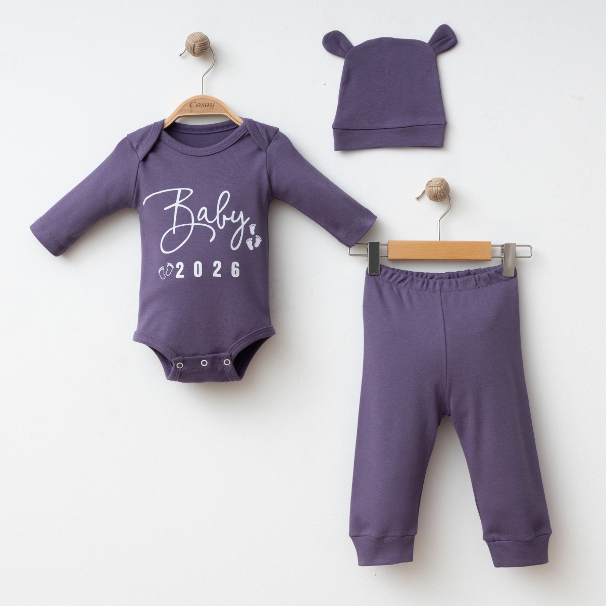 COŞAY BEBE UNISEX 3-6-9 AY BABY 2026 3 LÜ TAKIM 