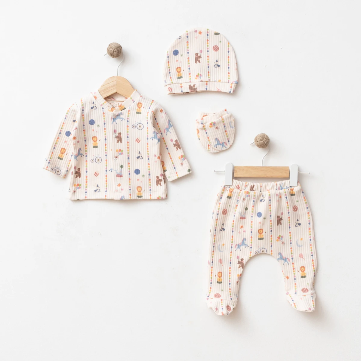 ESYA BABY UNISEX 0-3 AY MİNİK SİRK 5 İ SET
