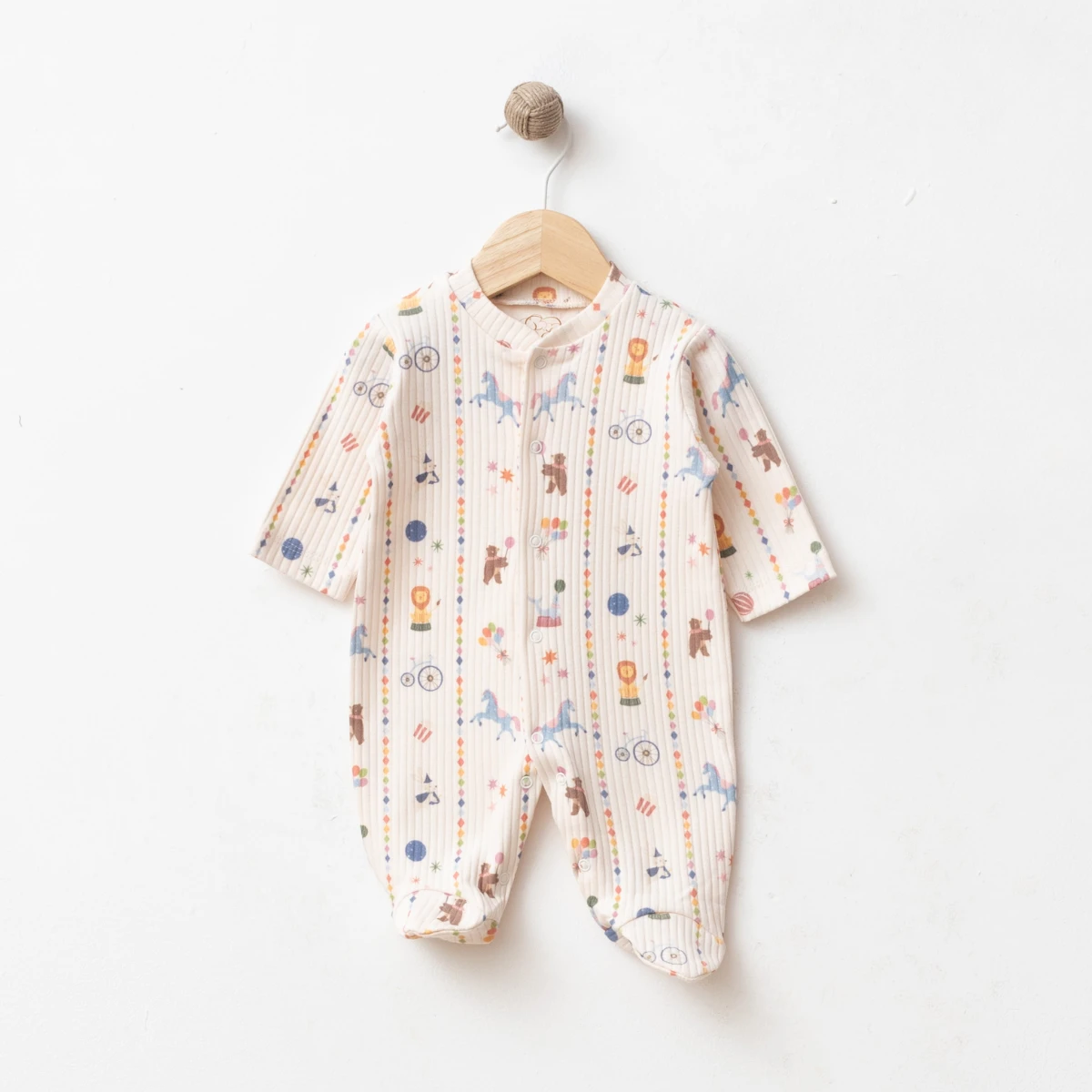 ESYA BABY UNISEX 3-3-6 AY MİNİK SİRK DESEN TULUM