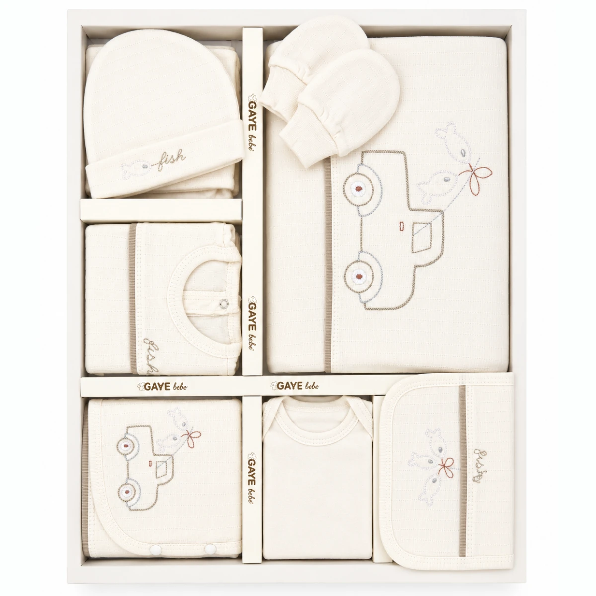 GAYE BEBE ERKEK 0-3 AY BALIKÇI KAMYONU 10LU SET