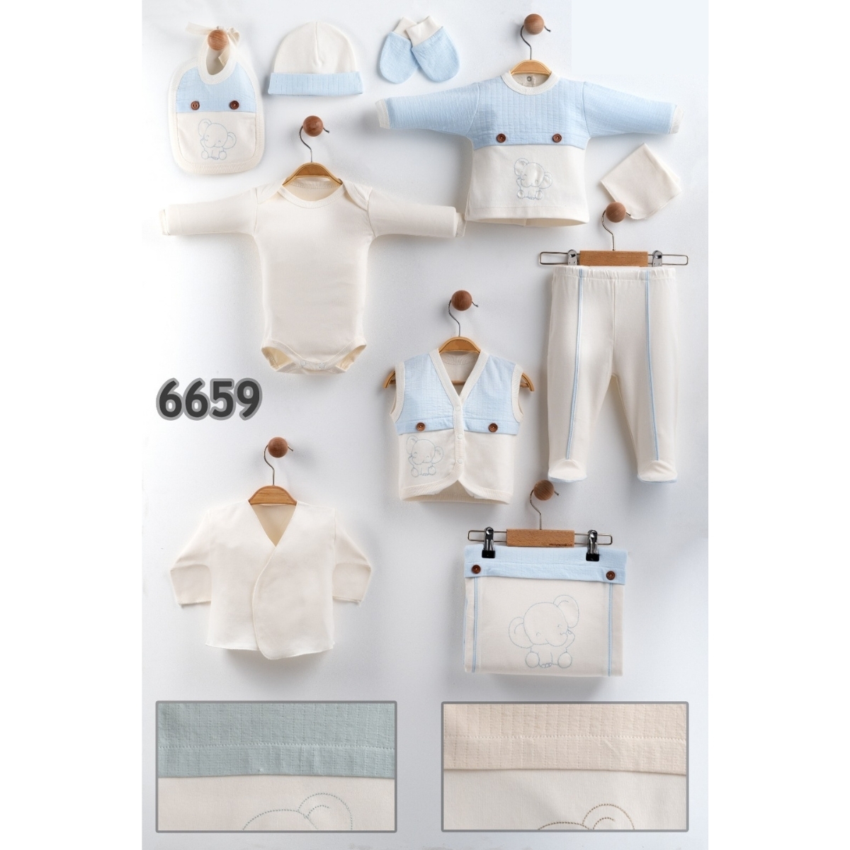 GAYE BEBE ERKEK 0-3 AY FİLLİ 10LU SET