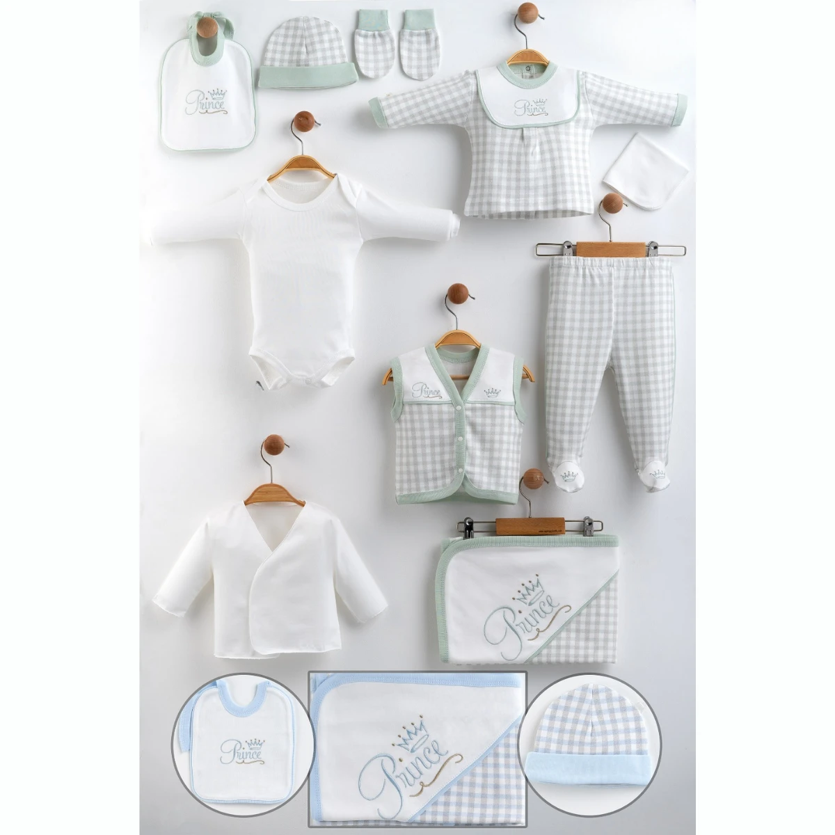 GAYE BEBE ERKEK 0-3 AY PRİNCE BEBE 10LU SET