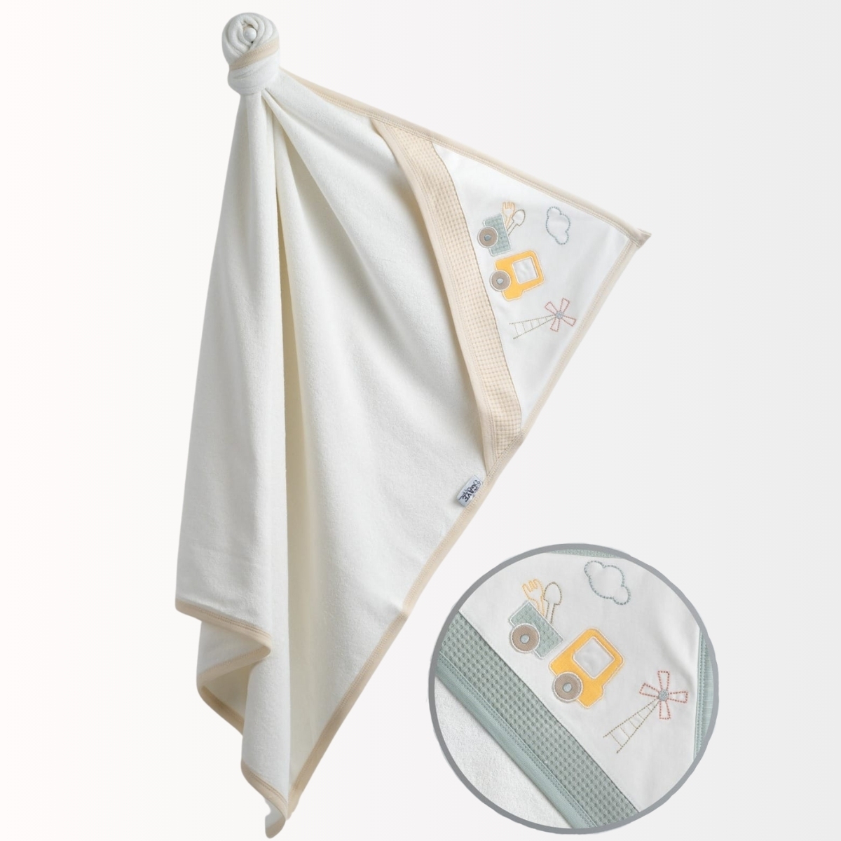 GAYE BEBE ERKEK 92*83 CM KAMYONLU BEBE HAVLU